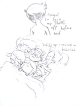 29422 - 2016 artist_faganon bed blanket character_lana_loud character_lincoln_loud character_lola_loud cha...d character_lynn_loud comic dialogue group lanacoln lolacoln luancoln lucycoln lynncoln meme pillow sketch sunglasses text