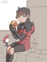 ladybug 2020-01-25 ladybug eating burger REV2023-03-20