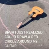 red circle around my guitar