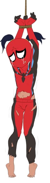Spider girl defeated