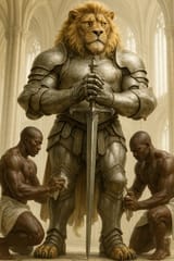 20250603_1253_Majestic Lion Knight_simple_compose_01jwtpq20kfg6bpajx8e8n3k4t