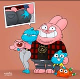 Wattersons love big beefy buns Nicole cat richard Gumball