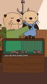Natural Habitat Shorts - Male otters sometimes hold pups for ransom under water to force the mother to give up her food. 🦦🍟 [icx8qbxaUmw - 270x480 - 0m07s]
