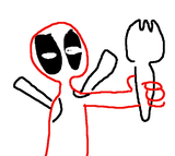 holds up spork