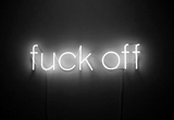 fuck off neon sign