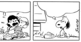 Lucy being meme to Snoopy