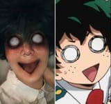 Real life anime face