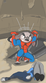 Spider-bun saving Judy