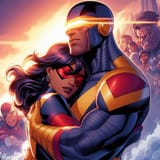 X-Men Cyclops and Ms Marvel Kamala Khan Hugging 1