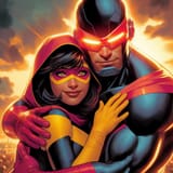 X-Men Cyclops and Ms Marvel Kamala Khan Hugging 3