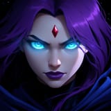 raven glowing eyes