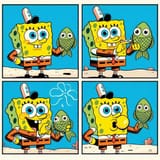 SPONGE BOB AND THE FISH