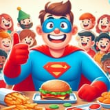 superman eating mcdonalds OIG2