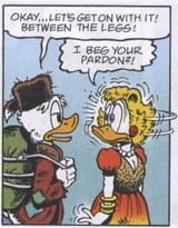 between the legs