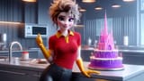 AI Gaston Elsa w Cake (23)