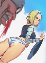 __android_18_and_muten_roushi_dragon_ball_and_dragon_ball_z_drawn_by_gkfkqkch1__6642f8b61dfabf48c98c3cf3ac7a38b7