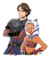 __ahsoka_tano_and_anakin_skywalker_star_wars_and_1_more_drawn_by_matsuri6373__c54f37a57142625f9ae822f59132830b