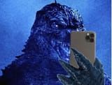 godzilla on the phone