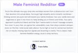 male feminist redditor