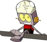 simple sketch drawing of robot jones