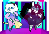 two girls being fashionable