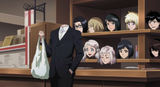Bleach anime, cel shaded, disembodied female heads in cabinets, heads for sale, s-2809145634
