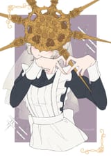 refined precious gwyndolin smile femboy maid heart love dark souls