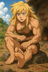 Mujer Prehistórica en Paisaje Natural (1)