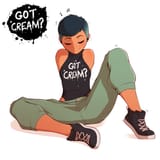 got cream Riley with music-min