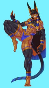 strong muscle anubis