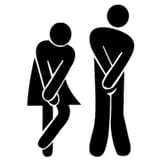 Toilet Signs for Men And Women 1 Pair Self Adhesive Acrylic Pictograms Bathroom Black