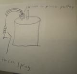 winch in place pulley tension spring