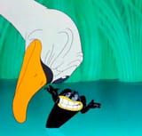 bird swan cartoon suspicious coolface
