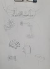 Gear placement hand drawn while at work