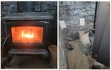 400-800 CFM fan behind woodstove