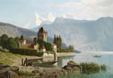 View of Castle Oberhofen on Lake Thun Wilhelm Theodor Nocken