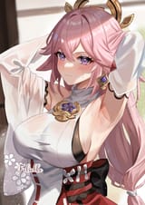 __yae_miko_genshin_impact_drawn_by_felielle__7f14f92a4534b9f489edd177fa100fe8