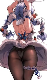 JPG VERSION yande.re 703790 animal_ears ass bra bunny_ears bunny_girl garter hololive pantyhose sak skirt_lift tail usada_pekora