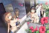 yande.re 714394 amatsuki_mashiro aoshima_moka bikini cleavage hanasaka_yui kantoku momohara_natsuki nanahashi_minori one_room see_through swimsuits
