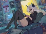 JPG VERSION yande.re 702522 bottomless horns pointy_ears robutts tail thighhighs
