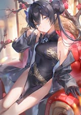yande.re 1153338 blue_archive chinadress halo kocir no_bra ryuuge_kisaki