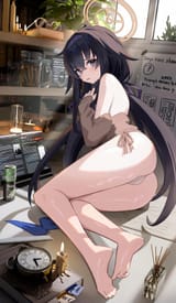 COMPRESSED VERSION yande.re 1170839 blue_archive cameltoe halo kitabana kozeki_ui no_bra pantsu sweater thong