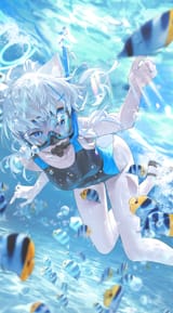 yande.re 1116136 animal_ears blue_archive halo nekomimi sunaookami_shiroko swimsuits ttk_(kirinottk) wet