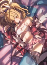 COMPRESSED VERSION yande.re 927658 blue_archive bra gym_uniform halo ibaragi_yoshimi open_shirt shuru_y thighhighs