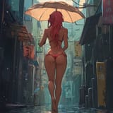 pastormike323_Miss_Fortune_wearing_a_bikini_walking_away_on_a_s_727a465c-9fe0-467f-9ccb-f579283cbf76