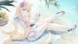 JPG VERSION yande.re 1186436 animal_ears bikini chap_sal_! cream_(kkyuang) detexted garter nekomimi photoshop see_through swimsuits tail wallpaper wet