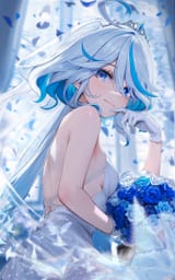 JPG VERSION yande.re 1176305 dress furina genshin_impact heterochromia no_bra shuimonianhua wedding_dress