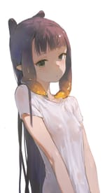 yande.re 1030077 animal_ears areola dinoartforame erect_nipples hololive hololive_english ninomae_ina&#039;nis no_bra pointy_ears see_through sketch wet wet_clothes