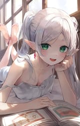 COMPRESSED VERSION yande.re 1164807 aid! elf frieren no_bra pointy_ears sousou_no_frieren