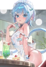 yande.re 1233922 bikini cream kanzarin maid see_through swimsuits tail